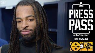 Freiermuth, Porter Jr., Queen, Harris, Watt on loss to Ravens | Press Pass | Pittsburgh Steelers