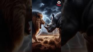 Lion & Rhino hybrid mindblowing #ai #hybrid #animal #youtubeshorts #shorts #trendingshorts