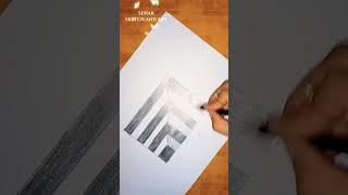 Easy 3D Drawing - How to Draw 3D Hole sketch #shorts #howtodraw #3d