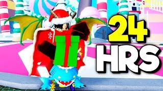 24 HORAS PEGANDO PRESENTES DA ATUALIZAÇÃO DE NATAL NO BLOX FRUITS