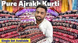 100% Pure Ajrakh Kurti Manufacturer - Block Print Kurti & Pant Set // Kurti Wholesaler in Kolkata 
