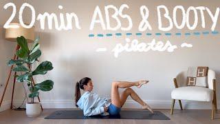 20MIN abs & booty workout // at-home pilates (no equipment)