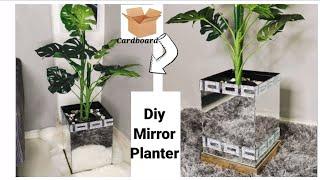 DIY MIRROR PLANTER using BOXES