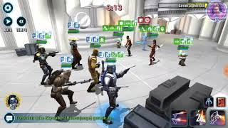 SWGoH - Bounty hunters (Bossk lead) vs. Bastila jedis in squad arena