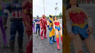 Spiderman vs Super Heroes DOMINO EFFECT THE AMAZING !