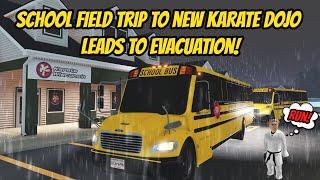 Greenville, Wisc Roblox l *NEW* Karate Dojo School Bus Field Trip TORNADO STORM Roleplay