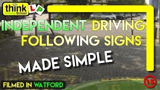 Independent Driving Part of the Driving Test; Following Signs with Commentary including Roundabouts