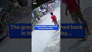 Moment gas tank explodes while family watches TV