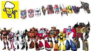 Transformer animated toy with Optimus Prime Bumblebee Arcee Ratchet Prowl Grimlock