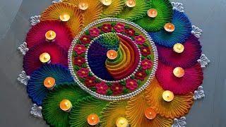 #1781 Satisfying video | Diwali rangoli designs | Navratri rangoli design | Sand art