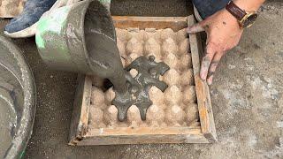 Tips Make Garden Flower Pots From Cement And Egg Trays, Easy and Beautiful