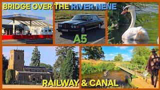 From Flore Church To The River Nene Bridge, Clarke Bro's Garage, And Up to The Canal Near Weedon Bec