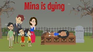 Mina is sick - Full Story - English Comedy Animated Story - Mina English - Improve Your English.