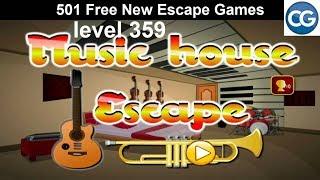 [Walkthrough] 501 Free New Escape Games level 359 - Music house escape - Complete Game