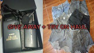 TRY ON HAUL HIGHWAIST SHORTS FOR ONLY 50 PESOS + GIVEAWAY KONGIN PROFESSIONAL MICROPHONE
