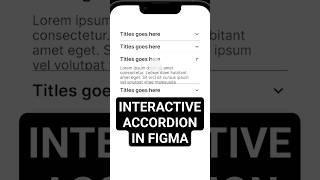 How to create an interactive accordion component in Figma tutorial #figma #uidesign #figmatutorial