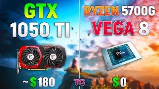 GTX 1050 Ti vs Ryzen 7 5700G (VEGA 8) - Test in 8 Games l 1080p