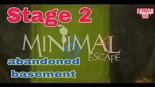 Minimal Escape-Abandoned Basement- stage 2 Adventure game- walkthrough gameplay -Tips & Tricks