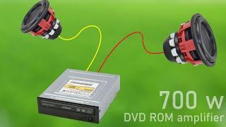 DIY Powerful Ultra Bass Amplifier DVD ROM Computer , No IC , Simple Circuit