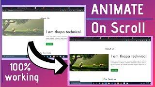 Animate On Scroll - Add CSS Animations On Page Scroll using jQuery on Website