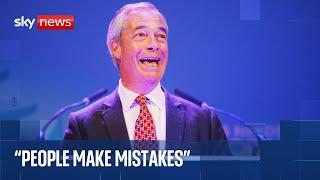 Reform UK leader Nigel Farage delivers speech in Wales