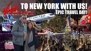 Epic NEW YORK Travel Day-Virgin Hotel, Empire State, Rangers Ice Hockey, Times Square & More 