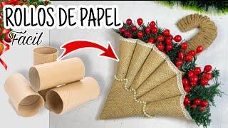 INCREÍBLE!..Todo con ROLLOS DE PAPEL Higiénico Idea Navideña 2022| #creartistasdelreciclaje