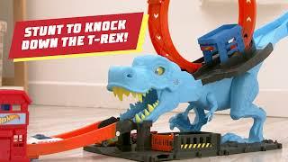 Hot Wheels City T-Rex Chomp Down Playset