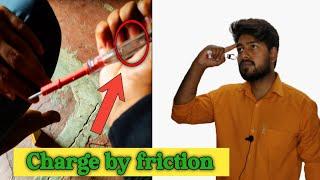 live! charge testing || charging by friction ||Tjsir || electric charge