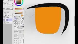 Как рисовать аниме глаз в Paint tool Sai (ч.1)