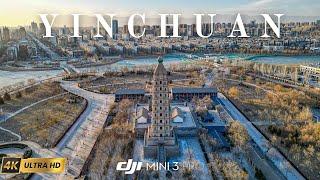 Yinchuan  | Capital of Ningxia Province | Winter 2023 China | 4K Drone Video