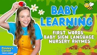 Baby Learning with Miss Lily - First Words for Babies - Gestures,  Body Parts & Nursery Rhymes