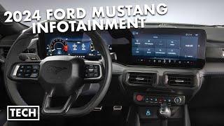 2024 Ford Mustang infotainment and gauge cluster overview