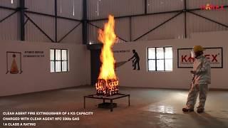 Testing of 36 Clean Agent Fire Extinguisher | Kanex Fire