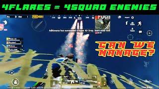 We invited enemy squads with 4 flares  || pubgmobile #ArjunMaheYT