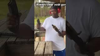 Always clear your gun!!! #viralshort #gunsafety