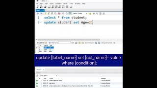 SQL - Updating & Deleting Data Into Tables | #sql #mysql #mysqlworkbench #shorts