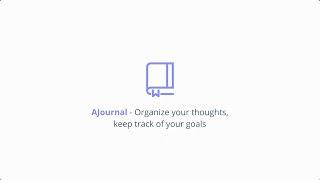 Short video presentation for AJournal - Journal & Planner with usage demo