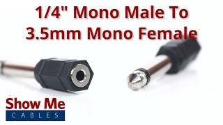 1/4" Male To 3.5mm Female Adapter - Mono #965