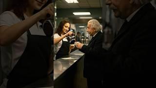 #monalisa serving coffee to #einstein #aesthetic #edit #aiart #aivideo #ai