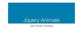 Jquery Animate Function - jquery animation