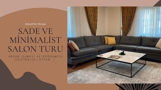 SADE VE MİNİMALİST SALON TURU :) / Cozy and Minimalist Salon Tour!!! :)