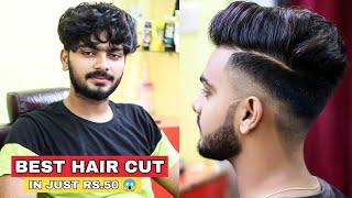 Best hair cut ever in just Rs.50  | Slope cutting | Hairstyle for men