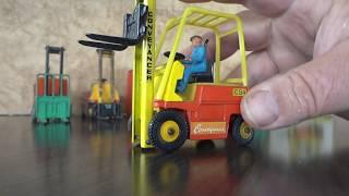 Dinky, Matchbox and Fun Ho die cast forklift trucks.