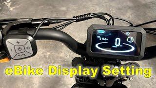 Alibaba eBike Display & Controller settings = Yolin YL90T-H