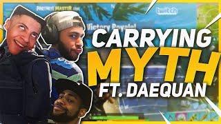 TSM Hamlinz - CARRYING MYTH! SQUADS Ft. Daequan and Myth (Fortnite BR Full Game)