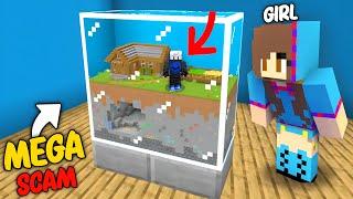  I Fooled This Girl With a TINY Base in Minecraft...