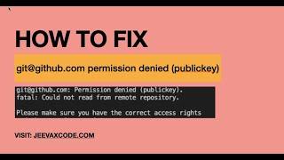 GitHub permission denied (publickey) issue | solved