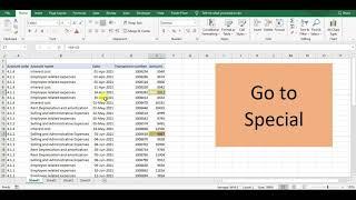 Go to Special function in Excel