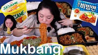 Korean Spicy Noodles Mukbang & Korean Dosirak